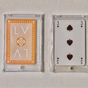Collectable Louis Vuitton Yellow Playing Card 3 of Spades with COA